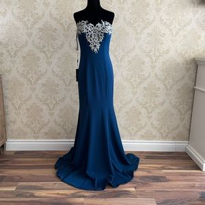 BNWT La Femme beaded gown